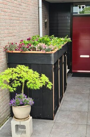 Container kast met plantenbak