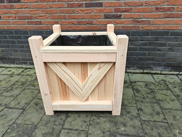 Houten plantenbak