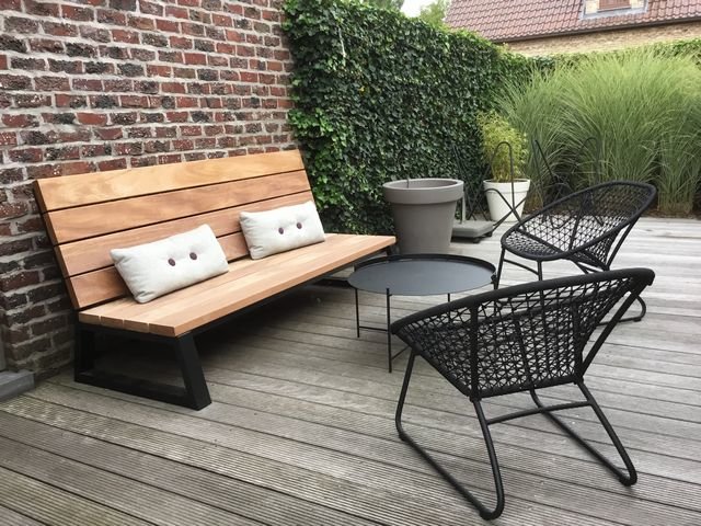 loungebank tuin hout