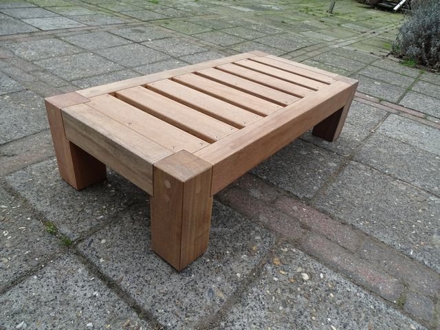 Tuin Bijzettafel Hout Tuinwaardig